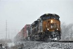 Intermodal cruises east through the snow